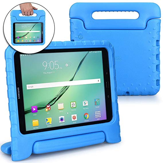 Cooper Dynamo [Rugged Kids Case] Protective Case for Samsung Tab S3 9.7 | Child Proof Cover w/Stand, Handle | T820 T821 T823 T825 T827 T829 (Blue)