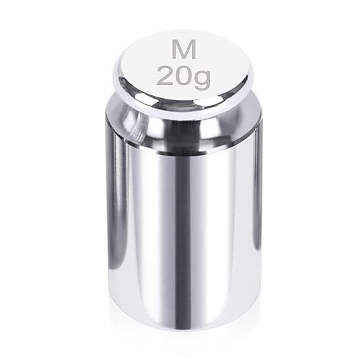 QP Calibration Weights, 20 Gram OIML Class M1 High Precision Scale Weights, Stainless Steel Gram Weights, Chrome Finish, Scale Calibration Weights for Digital Scale, Kitchen Scale, Pocket Scale