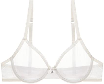 Women See-Through Lace Push Up Transparent Everyday Bra Lingerie