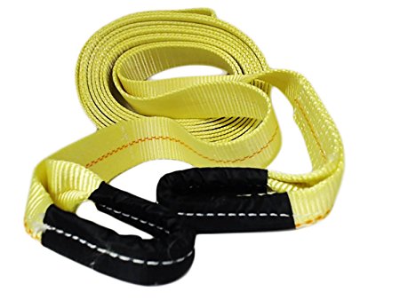 ABN Tow Recovery Winch Strap with Reinforced Loops 2" x 30' 16,000 LB Capacity