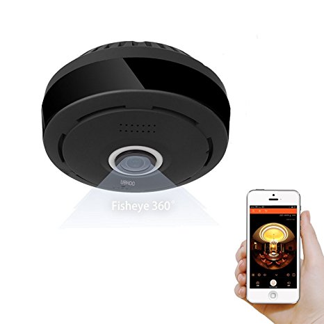 IP Security Camera, 720P Indoor Surveillance IP/Network Security Hidden Camera with IR Night Vision and 2-way Audio Black (X)