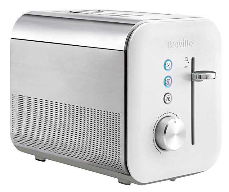 Breville VTT686 2 Slice High Gloss Toaster, White