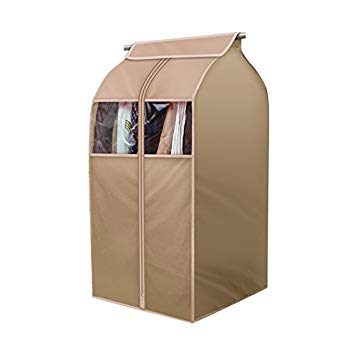 Tsing 1 Pack Garment Cover 420D Nylon Oxford Fabric Storage Bag-Beige-20''W23''D35''H