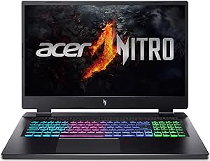 Acer Nitro 17 Gaming Laptop | Intel Core i7-14650HX | NVIDIA GeForce RTX 4060 Laptop GPU | 17.3" FHD IPS 165Hz G-SYNC Display | 16GB DDR5 | 1TB Gen 4 SSD | Killer Wi-Fi 6E | AN17-72-734A