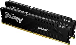 Kingston FURY Beast 64GB 6000MT/s DDR5 CL30 DIMM (Kit mit 2) Schwarz Desktop Gaming Speicher - KF560C30BBK2-64