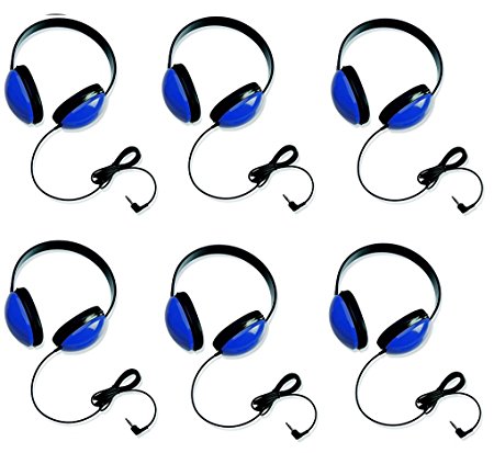 Califone 2800-BL Listening First Headphones in Blue (Set of 6)