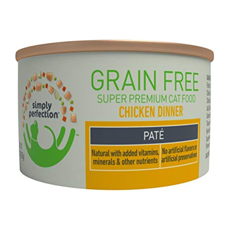 Simply Perfection Super Premium Grain Free Chicken Dinner-Pate 72Oz Case, 24 Cans