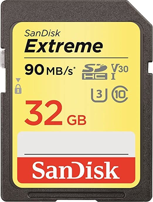 Sandisk Extreme - Flash Memory Card - 32 GB - SDHC UHS-I - Black, Red, White, Yellow