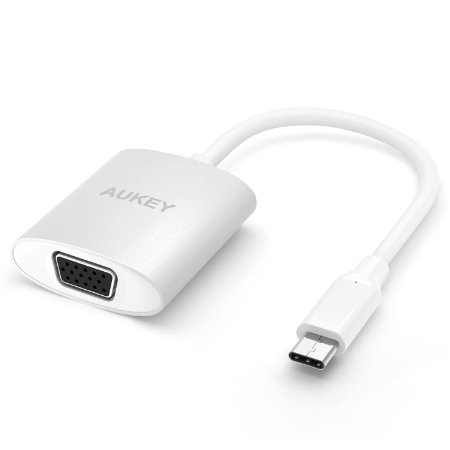 AUKEY USB C to VGA Adapter Aluminum Built for MacBook, Chromebook and More