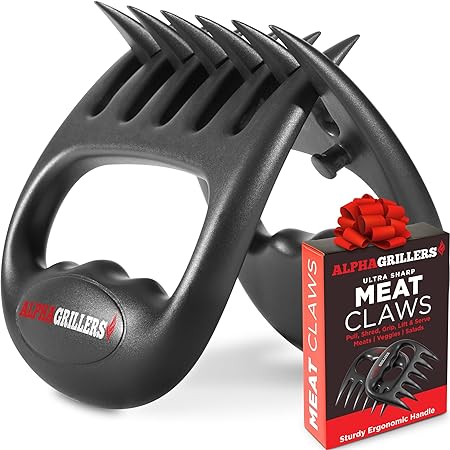 Alpha Griller Meat Claws for Shredding & Meat Shredder Tool - Meat Shredder Claws & Bear Claws for Shredding Meat, Smoker Accessories for BBQ Gifts for Men & Stocking Stuffers for Men