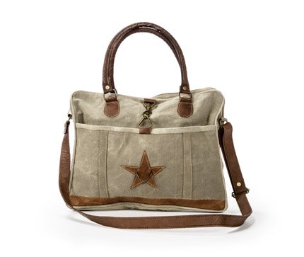 Josette - Handmade Messenger Bag with Star From The Barrel Shack