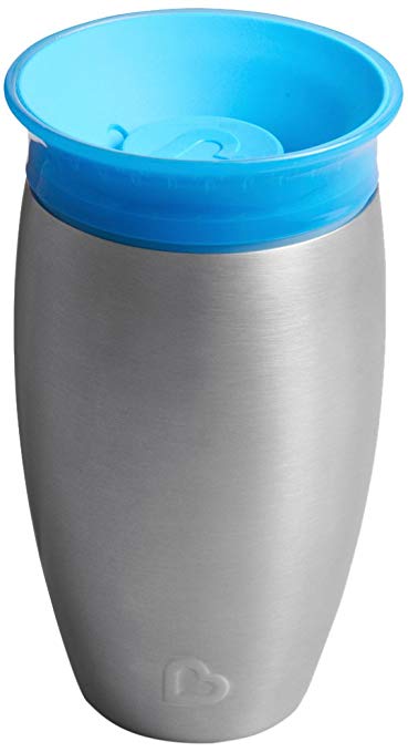 Munchkin Miracle 360 Degree Stainless Steel Sippy Cup, 10 oz/296 ml, Blue