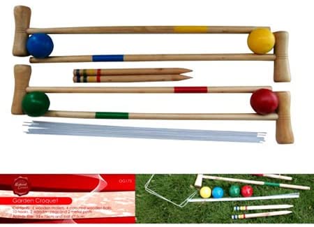 Hamble Redwood BB-OG173 Garden Croquet Set