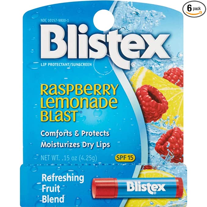 Blistex Raspberry Lemonade Blast Lip Protectant, .15 oz (Pack of 6)