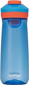 Contigo Autoseal Water Bottle, 20 oz, Blue Poppy/Coral