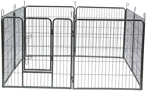 Null 32" Dog Pet Playpen Heavy Duty Metal Exercise Fence Hammigrid 8 Panel (US Stock)
