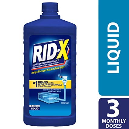 RID-X Septic Tank Treatment Enzymes, 3 Month Supply Liquid, 24oz