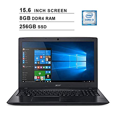 Acer 2020 Aspire E5 15.6 Inch FHD Laptop (Intel Dual Core i3-8130U up to 3.4 GHz, 8GB RAM, 256GB SSD, Intel HD Graphics 620, WiFi, Bluetooth, HDMI, DVD, Windows 10 Home)