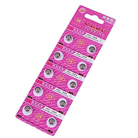 10 x AG3 LR41 392A 192 LR736 1.55V Button Alkaline Battery