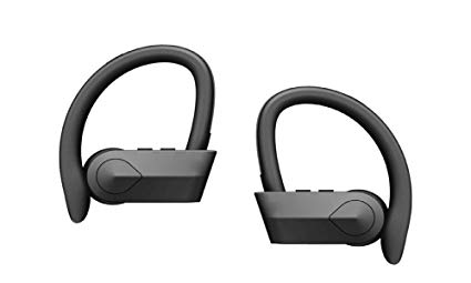 Jarv Wave Sport Pro True Wireless Earbud Bluetooth Headphones, Sweatproof Wireless in-Ear Running Sport Gym Earphones w/Secure Ear Hooks, Enhanced Mic & Stereo Sound for iOS or Android