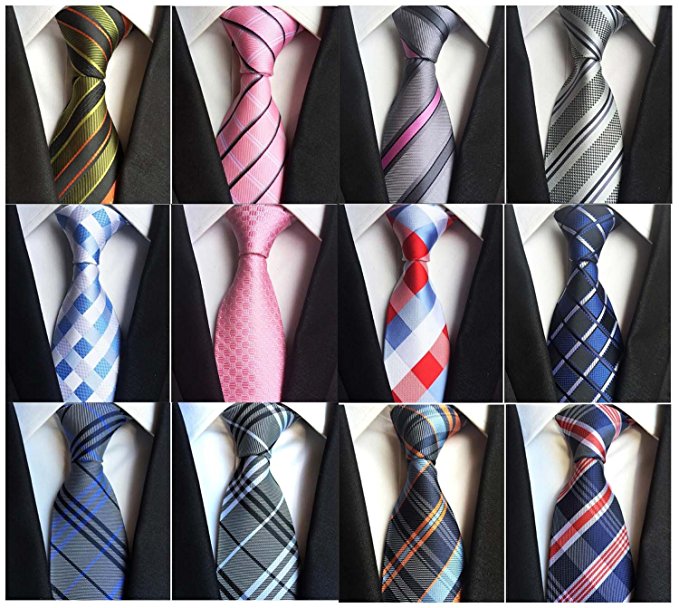 Weishang Lot 12 PCS Classic Men's 100% Silk Tie Necktie Woven JACQUARD Neck Ties