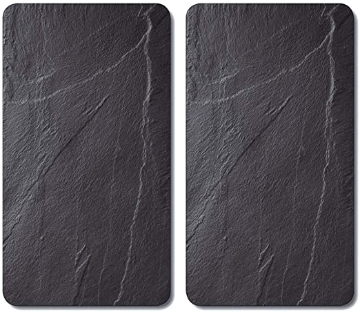 Kesper Slate 36523 Chopping Board 52 x 30 x 0.8 cm, Glass(Black)
