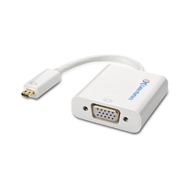 Cable Matters Active Micro HDMI to VGA Adapter with Micro-USB Power in White