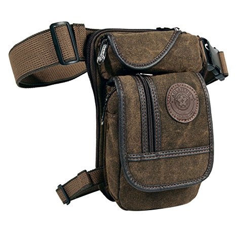 Egoodbest Canvas Tactical Military Waist Pack Pouch Outdoor Multi-pocket Thigh Bag