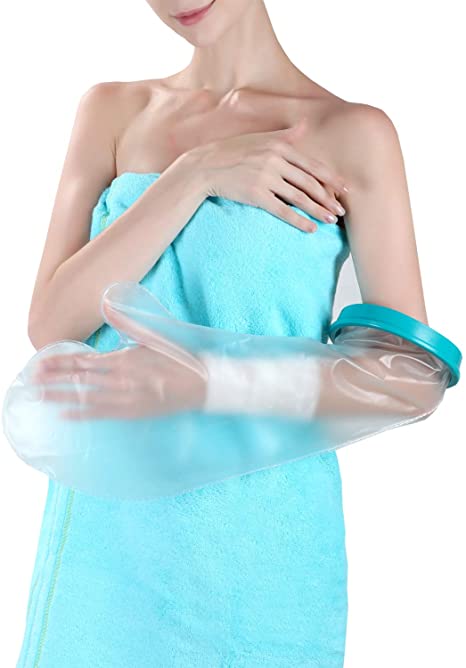 Adult Arm Cast Cover for Shower, Waterproof Arm Cast Cover Long Protector Keep Wound Dry, Reusable Arm Cast Sleeve Bag Covers for Broken Hands, Finger, Wrists, Arms