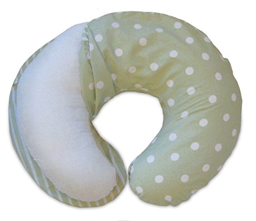 Boppy Pillow Slipcover, Classic Plus Polka Stripe Green