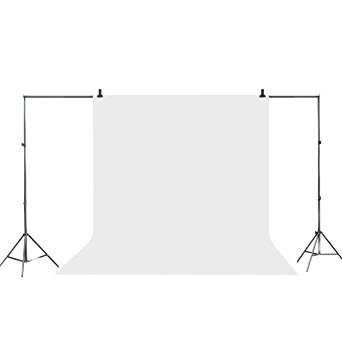 Photo Studio Backdrop 5 x 10FT / 1.6 x 3M Photography Studio Collapsible Backdrop Non-woven Background for Photography,Video and Television (Background Only) - White