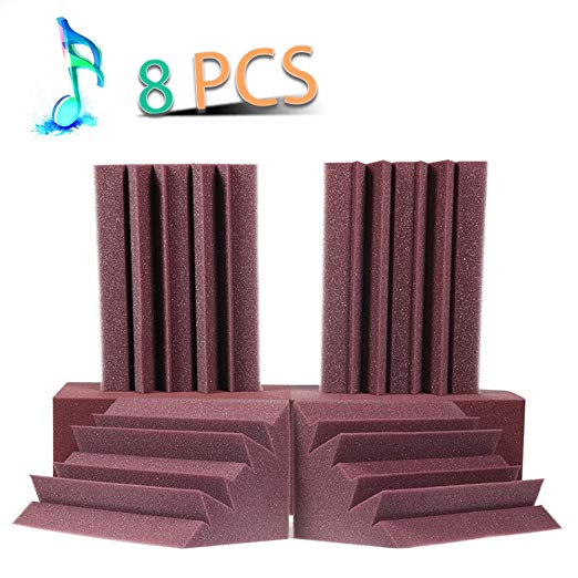 Acoustic Panels Bass Trap Studio Corner Wall Studio Foam Sound Proof Panels Nosie Dampening Foam 8 Pack-9.5"4.8"4.8"