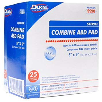 Combine Gauze Dressing 5x9 Sterile 20/box