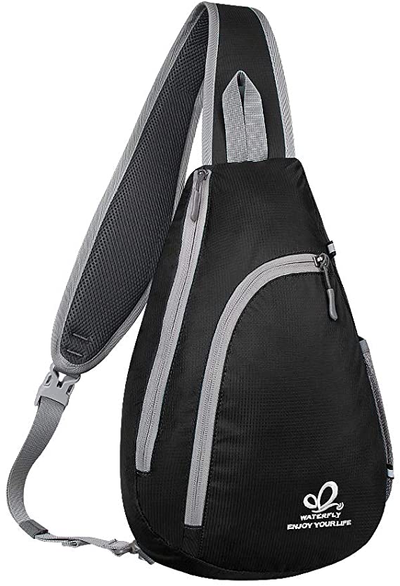 WATERFLY Chest Sling Shoulder Backpacks Bags Crossbody Rope Triangle Rucksack for Hiking