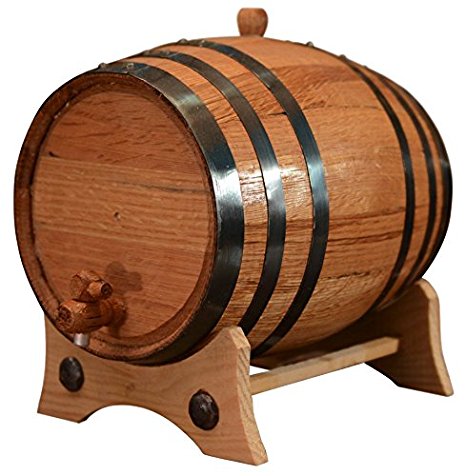 5 Liters American Oak Aging Barrel | Handcrafted using American White Oak | Age your own Whiskey, Beer, Wine, Bourbon, Tequila, Hot Sauce & More