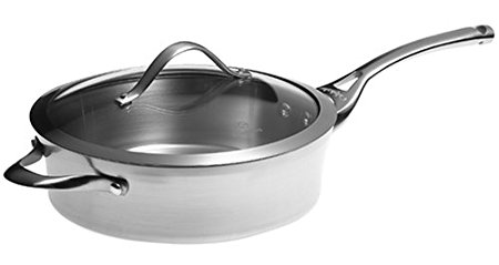 Calphalon Contemporary Stainless 3-Quart Sauté Pan with Glass Lid