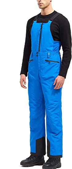 FREE SOLDIER Men's Insulated Waterproof Snow Bibs Ski Overalls