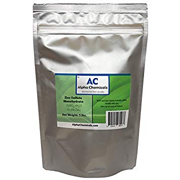 Zinc Sulfate Monohydrate - 35.5% Zn - 5 Pounds