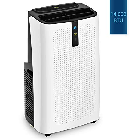 JHS A018-14KR/C Portable Air Conditioner, 14,000 BTU, White   Titanium Gray