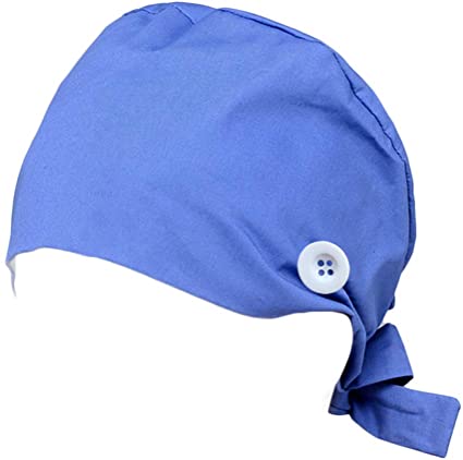 Hotme Women's and Men's Cap Working Hat with Button Sweatband Adjustable Tie Back Hats One Size Multiple Color