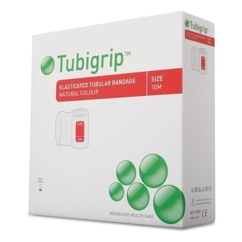 Tubigrip Tubular Bandage Size F, 4" (Large Knees, Medium Thighs), Natural, 10M Box