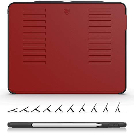 ZUGU CASE The Muse Case - 2018 iPad Pro 12.9 inch - Very Protective But Thin   Convenient Magnetic Stand   Sleep/Wake Cover (Red 2018 iPad Pro 12.9 Gen 3)