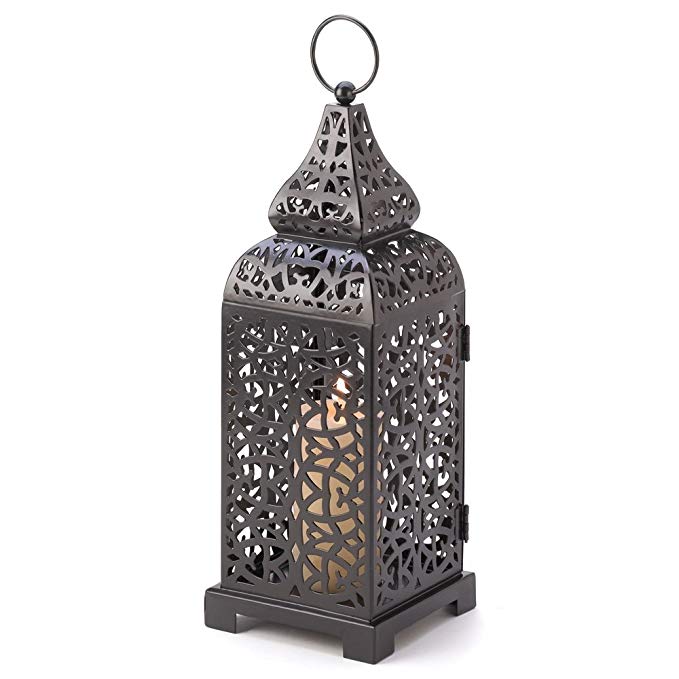Gifts & Decor Moroccan Temple Tower Candle Holder Hanging Lantern
