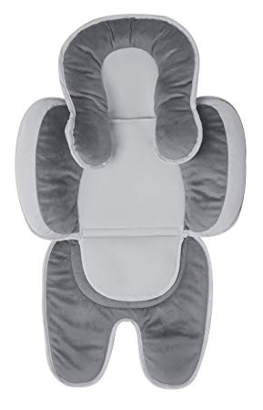 Lulyboo Infant To Toddler Breathable Head Neck and Body Support for Car Seat and Stroller - Removable Pillow Inserts - Custom Fit Cushion Adjustable Size - Waterproof Base for Baby and Toddler