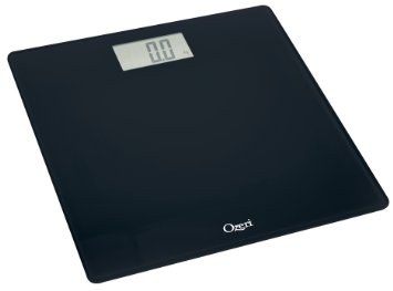 Ozeri Precision Digital Bath Scale 400 Lbs Edition In Tempered Glass With Step-on Activation Black