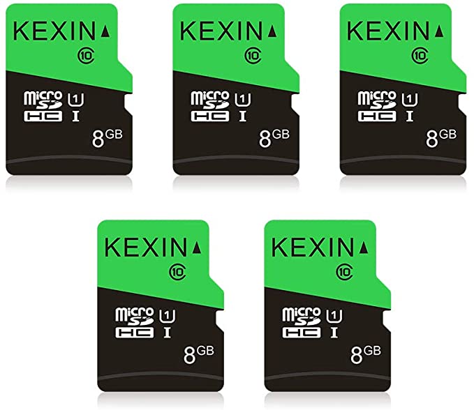 KEXIN 5 Pack 8GB Micro SD Card MicroSDHC UHS-I Memory Cards Class 10, C10, U1