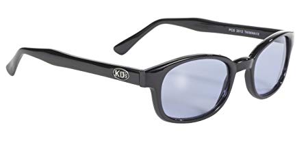Pacific Coast Original KD's Biker Sunglasses (Black Frame/Blue Lens)