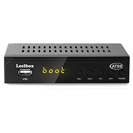 Leelbox Digital Converter Box for Analog TV 1080P ATSC Converters with Recording, Pause Live TV, Multimedia Playback HDTV Set Top Box
