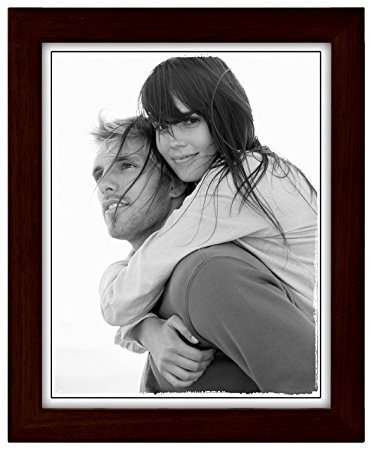 Malden International Designs Linear Classic Wood Picture Frame, 8x10, Espresso