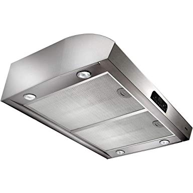 Broan Evolution QP4 Series QP436SS 36" High Performance Under-Cabinet Range Hood 4 Halogen with Theater-Style Transitions Easy-to-clean Advanced Heat Sentry: Stainless